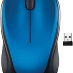 Logitech M317 Wireless Mouse, 2.4 GHz with USB Receiver, 1000 DPI Optical Tracking, 12 Month Battery, Compatible with PC, Mac, Laptop, Chromebook – Blue