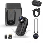 Mini Body Camera Action Cam with Auido & Video Recording -128G IPX7 Waterproof Thumb Size Hands Free Body Worn Cameras – Wearable Portable Camcorder for Work Travel Pet Walk Vlog(Black)