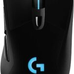Logitech G703 Lightspeed Wireless Gaming Mouse W/Hero 25K Sensor, PowerPlay Compatible, Lightsync RGB, Lightweight 95G+10G Optional, 100-25, 000 DPI, Rubber Side Grips – Black (Renewed)