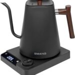 Electric Kettles, Gooseneck Electric Kettle, ±1℉ Temperature Control, for Pour Over Coffee and Tea, 304 Stainless Steel Inner, BPA-Free, Quick Heating Electric Kettles for Boiling Water, 1L Black