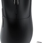 ATTACK SHARK R1 Wireless Gaming Mouse,Tri-Mode Connection (2.4G/Wired/BT5.2),55g Lightweight,18K DPI Optical Sensor,HUYU 20 Million Key Life,Ergonomic Design,for PC/Laptop/Win/Mac(Black)