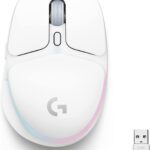 Logitech G705 Wireless Gaming Mouse, Customizable LIGHTSYNC RGB Lighting, Lightspeed Wireless, Bluetooth Connectivity, Lightweight, PC/Mac/Laptop – White Mist