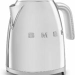 SMEG 50’s Retro Style Electric Water Kettle with Automatic Shutoff, Removable Base, and Water Indicator, KLF03SSUS, Polished Stainless Steel