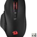 Redragon M656 Gainer Wireless Gaming Mouse, 4000 DPI 2.4Ghz Wireless Mouse w/ 5 DPI Levels, 7 Macro Buttons, Red LED Backlit & Pro Software/Drive Supported, for PC/Mac/Laptop