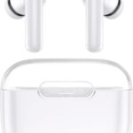 kurdene P3 Wireless Earbuds Bluetooth 5.3 Headphones, Deep Bass Stereo with Microphone Earphones in-Ear, Immersive Premium Sound Ear Buds for iPhone, Android-Clear