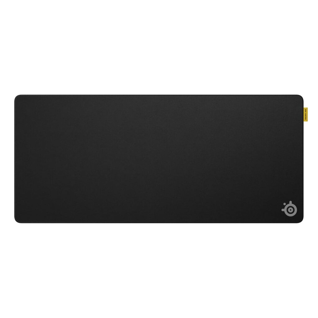 SteelSeries QcK XL Performance Control Gaming Mousepad — Extra Density for a Smooth Glide — Low-Profile Edge Stitching — Non-Slip Neoprene Rubber Base — 15.75 x 34.43 inch — FPS, MOBAs, RTS, MMO