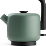 Fellow Clyde Electric Kettle – 1.5 Liter Capacity – Modern Twist On Stovetop Design, All-Purpose, Stainless Steel – Warm Water for Ramen, Oatmeal, Tea, Coffee & more – Large Capacity – Smoke Green