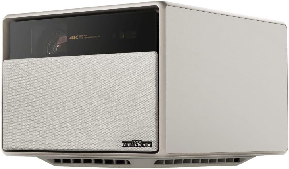 XGIMI HORIZON Ultra 4K Projector, Dolby Vision, 2300 ISO Lumens, 2 x 12W Harman Kardon Speakers, Home Theater Projector with WiFi and Bluetooth, Dual Light, Active 3D, 200″