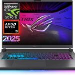 ASUS Latest 2025 ROG Strix G16 Gaming Laptop, 16″ FHD 165Hz Display, 16-Core AMD Ryzen 9 8940HX, RTX 5070 Ti, 32GB RAM, 1TB SSD, Eclipse Grey