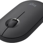 Logitech Pebble Wireless Mouse with Bluetooth or 2.4 GHz Receiver, Silent, Slim Computer Mouse with Quiet Clicks, for Laptop/Notebook/iPad/PC/Mac/Chromebook – Graphite