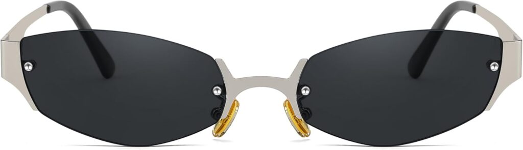 FEISEDY Retro Oval Sunglasses Women Men Y2K Fashion Designer Cosplay Glasses Party Accessories B2376