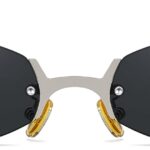 FEISEDY Retro Oval Sunglasses Women Men Y2K Fashion Designer Cosplay Glasses Party Accessories B2376