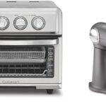 Cuisinart Air Fryer + Convection Toaster Oven, 8-1 Oven with Bake, Grill, Broil & Warm Options, Stainless Steel, TOA-70 & Fresh Fruit & Ice Cream Maker Attachment, White