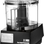 Waring Commercial WFP11SW 2.5 Quart Food Processor, 3/4 HP Motor, Low Profile Design, Patented LiquiLock Seal Bowl System, Includes Whipping Disc and a Standard S blade for Chopping, Pureeing, and Emulsyfying, 120V, 5-15 Phase Plug