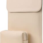 MOSISO Laptop Case 13 inch, 13 inch Laptop Sleeve Compatible with MacBook Air M4 M3 M2 M1 2025-2018 / Pro M2 M1 2025-2016, Faux Suede Leather Case with Small Bag, Apricot