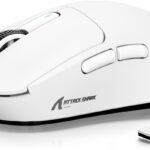 ATTACK SHARK X3 Wireless Gaming Mouse, 49g Ergonomic Computer Mouse, Triple Modes PAW3395 26K DPI Optical Sensor, 200h Battery Life, Programmable Buttons, Gaming Accessories for PC/Laptop/Mac (White)