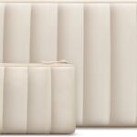 TECOOL Puffy Laptop Case 14 inch, Laptop Sleeve 14 inch for 14″ Lenovo Thinkpad Ideapad HP EliteBook Pavilion Dell Chromebook,Protective Waterproof Sleeve 14 inch Computer Bag with Small Case,Beige