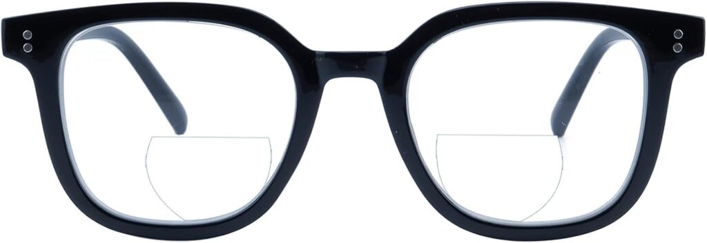 Oversized Bifocal Reading Glasses For Women,Blue Light Clear Top Reader Stylish Ladies Designer Fashion Big