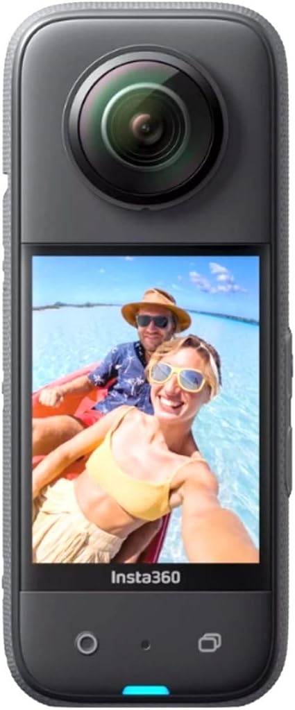 Insta360 X3 – Waterproof 360 Action Camera with 1/2″ 48MP Sensors 5.7K 360 Active HDR Video 72MP 360 Photo 60fps 2.29″ Touchscreen with Extendable Selfie Stick and 50M Dive Case Housing Kit
