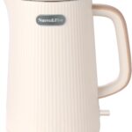 Nueve&Five 1.7L (57oz) Large Electric Kettle Perfect for 7+Cups of Tea and Coffee,2 quarts Double Wall Big Electric Tea Kettle,Auto Shut Off,1200W Hot Water Kettle Electric -Cream White