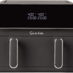 Sur La Table 11-Quart Digital Double Basket Air Fryer – 1700W Dual Zone with Touchscreen Display, Sync Cook & Separate Settings, Includes Crisper Tray & Separator, Safe Kitchen Appliance for Food Prep