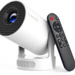 Magcubic Mini Projector with WiFi 6 and Bluetooth 5.4, Portable Projector 4K Support, 5W Soundbase Speaker, Auto Vertical Keystone 180°Rotatable Smart Proyector for Movie Home Outdoor