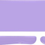MOSISO Keyboard Mouse Pad Set,Large Gaming Mouse Pad&Keyboard Wrist Rest, Ergonomic Pain Relief Wrist Rest Support with Memory Foam Home Office Easy Typing Cushion Non-Slip Mousepad, Purple