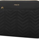 MOSISO 13-14 inch Laptop Case, 13.3 inch Laptop Sleeve Lightweight Quilted Horizontal Computer Bag Compatible with MacBook Air 13.3 13.6/Pro 13/14, HP, Dell, ASUS, Lenovo with Front Pocket, Black