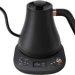 Mecity Electric Kettle Gooseneck Pour Over Kettle ±1℉ Temperature Control Quick Heating Water Boiler for Coffee & Tea & Formula Auto Shut Off Tea Kettle 1200 Watt, 0.8L, Matt Black, Barista Edition