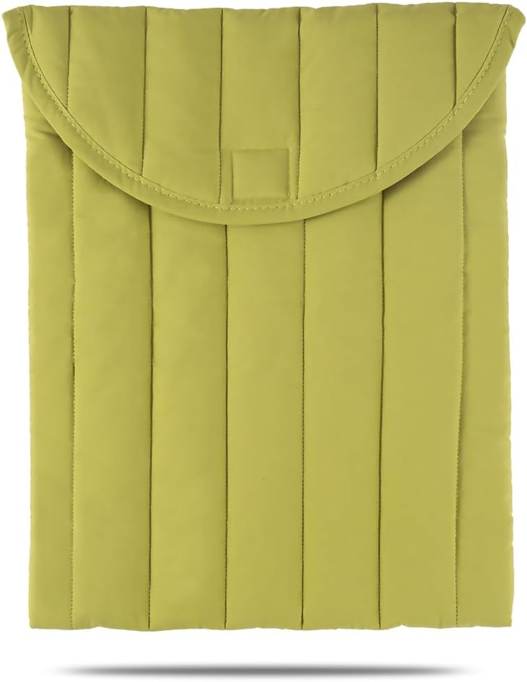 Puffy Laptop Sleeve 13-14 Inch Streak-Green, Protective Carrying Case for Men and Women, Cute Case Bag Compatible with 13 and 14 Inch Laptops, for MacBook Air M2, Asus/Dell Xps in Cover