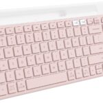 Logitech K585 Multi-Device Slim Wireless Keyboard, Built-in Cradle for Device; for Laptop, Tablet, Desktop, Smartphone, Win/Mac, Bluetooth/Receiver, Compact, Easy Switch, 24 Month Battery – Rose