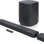 JBL Bar 1000MK2-7.1.4 Channel soundbar System with Detachable Surround Speakers, MultiBeam 3.0™, Dolby Atmos® and DTS:X®, 480W RMS with 10″ Sub & Works with Voice Assistant-Enabled Speakers (Black)
