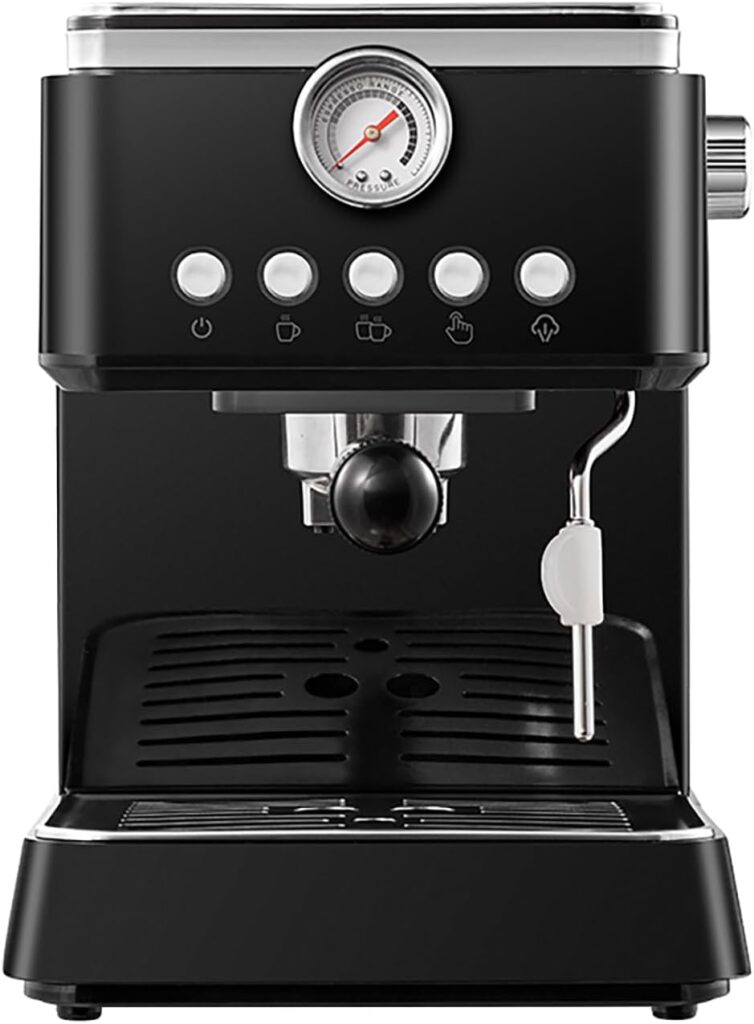 Espresso Machine 20 Bar, Upgraded 1300W Espresso Maker with Milk Frother Steam Wand, Semi-Automatic Espresso Coffee Machines for Home, for Cappuccino, Latte, 50oz Removable Water Tank (black)