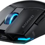Machenike Wireless Gaming Mouse,26,000 DPI,PAW3395 Sensor,RGB Backlit,Ergonomic Design,6 Programmable Buttons,Long Battery Life,Ultra-Lightweight,White Gaming Mice Compatible with PC, Mac