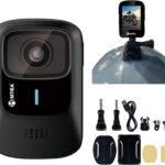 Helmet Action Camera – 4K Ultra HD 16MP Waterproof Sports Cam, 145° Wide-Angle, Includes Helmet Mount & Accessories for Motorcycle, Bike & Outdoor Adventures(can Connect Phone via WiFi)