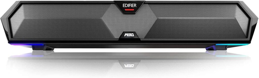Edifier MG300 Computer Sound Bar: Loud Speakers with Deep Bass – Switch RGB Built-in Microphone for Gaming Speakers Wireless Bluetooth 5.3 & USB Adapter PC Sound Bar for Desktop