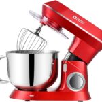 Kitchen in the box Stand Mixer, 900W 7.5QT Kitchen Electric Mixer, 6-Speed Tilt-Head Food Mixer for Baking with Dough Hook,Wire Whip,Beater (Red)