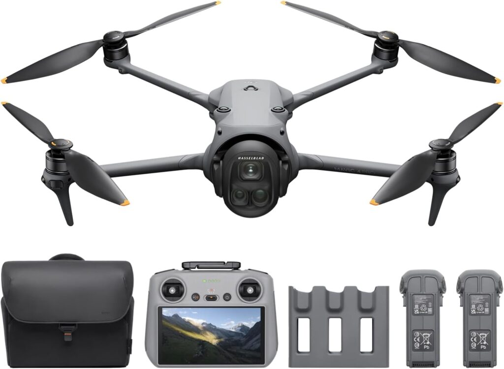 DJI Mavic 4 Pro Fly More Combo with DJI RC 2, Flagship Tri-Camera Drone with 100MP 4/3 CMOS Hasselblad Camera, 30km/18.6mi Video Transmission, 51-Min Max Flight Time, Charging Hub, and More