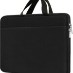 Laptop Sleeve Case 15.6 inch, Durable Travel Laptop Bag HandBag Shockproof Protective Computer Cover Carrying Bag Briefcase for 15″ 15.6″ HP Asus Acer Dell Lenovo Laptop Notebook Ultrabook, (Black)