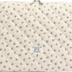 Puffy Laptop Sleeve 13-15.6 Inch Cute Quilted Laptop Protective Case Padded Floral Computer Sleeve for MacBook (A-Blue, 13 Inch)
