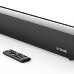 Sound Bar for TV, Bluetooth 5.0 Soundbar, 50 Watt 16 Inch Soundbars for Home Audio, Gaming, Projectors, TV Speakers Supports HDMI ARC/Optical/RCA/USB/AUX/Coax in Connection, Wall Mountable