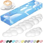 JIKIOU Upgrade Leather Cloud Keyboard Wrist Rest, Cloud Wrist Rest with Non-Slip PU Base, Comfortable Memory Foam Wrist Rest for Computer Laptop Mac Gaming Office and Pain Relief Wish New Year Gift