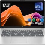 HP 17.3 inch Laptop with Lifetime Office 365 for The Web, 32GB RAM, 1TB SSD Storage, Intel 13th 8 Cores i3 CPU (Beat 11th i5), 10 Key Number Pad, Windows 11 Pro, No Mouse