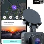 Nexar Beam GPS Dash Cam – Dash Camera for Cars with 32GB SD Card Included Unlimited Cloud Storage 24H Parking Mode Dash Cam for Cars. Wireless Car Camera with 1-Year Nexar Classic App Subscription