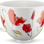 KitchenAid 5 Quart Ceramic Bowl for all 4.5-5 Quart Tilt-Head Stand Mixers KSM2CB5PPY, Poppy