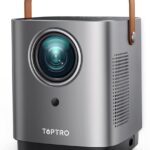 [Unique Handle Design] Mini-Projector, Mini Projector with 5G WiFi and Bluetooth, 1080P Smart Portable Projector with Touch Screen, 2025 Upgrade TOPTRO Outdoor-Movie-Proyector for Phone/TV Stick/HDMI