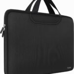 Laptop Sleeve Bag 15.6 Inch, Durable Traveling Briefcase Handle Bag & with Extra Pockets, Computer Protective Case Compatible for 15 15.6 inch HP, Dell, Acer, Asus, Black