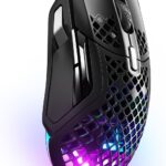 SteelSeries Aerox 5 – Holey RGB Gaming Mouse – Ultra-lightweight Water Resistant Design – 18K DPI TrueMove Air Optical Sensor