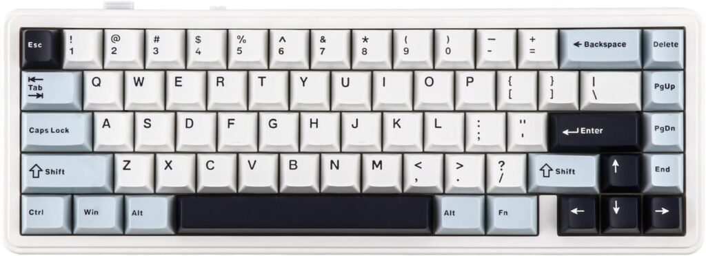 EPOMAKER x Aula F65 65% Wireless Mechanical Keyboard, Hot Swappable Gasket Custom Gaming Keyboard with Five-Layer Padding, RGB Backlit, Bluetooth/2.4GHz/USB-C (Light Blue, Reaper Switch)