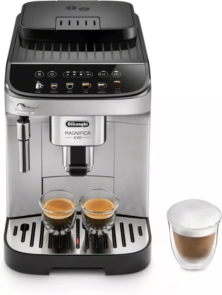 De’Longhi Magnifica Evo Espresso Machine with Manual Frother, 4 Recipes, ECAM29043SB (Renewed)